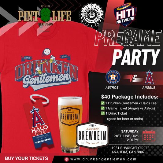 June 21st: Drunken Gentlemen x PintLife x Halos In The Infield Pregame Party Package